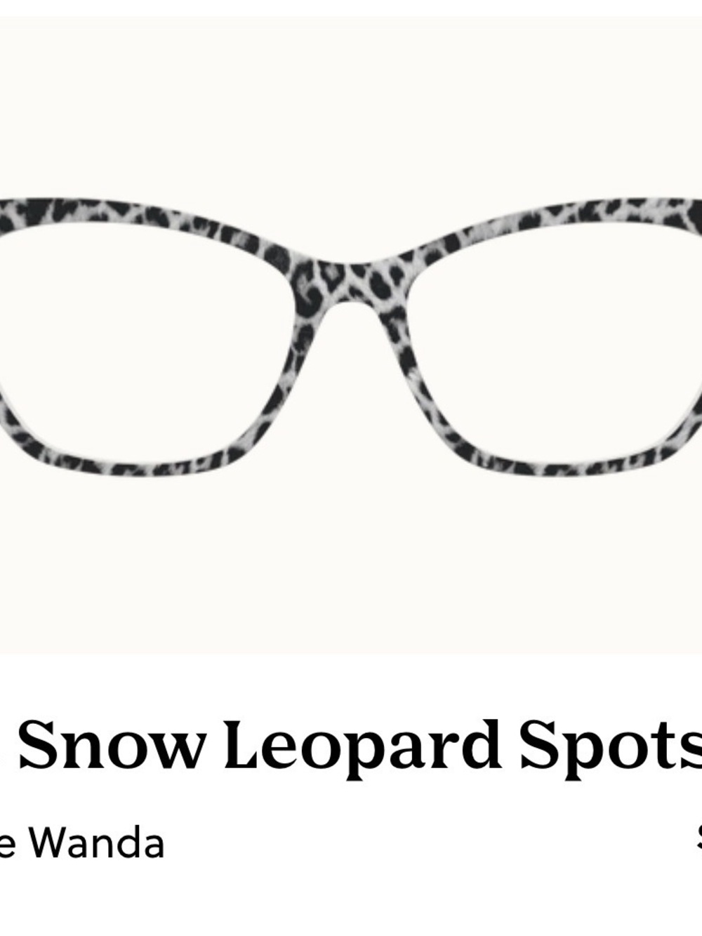 Pair Eyewear Snow Leopard Spots Topper